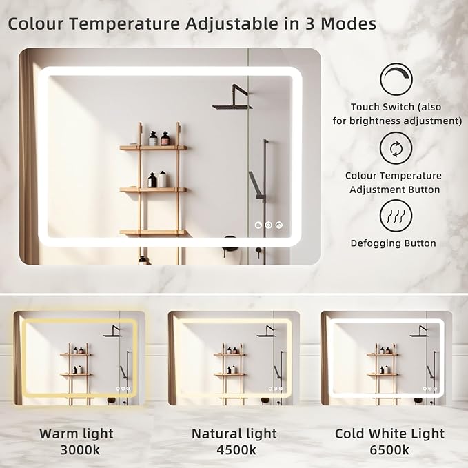 Vonios veidrodis su LED apšvietimu - Image 4