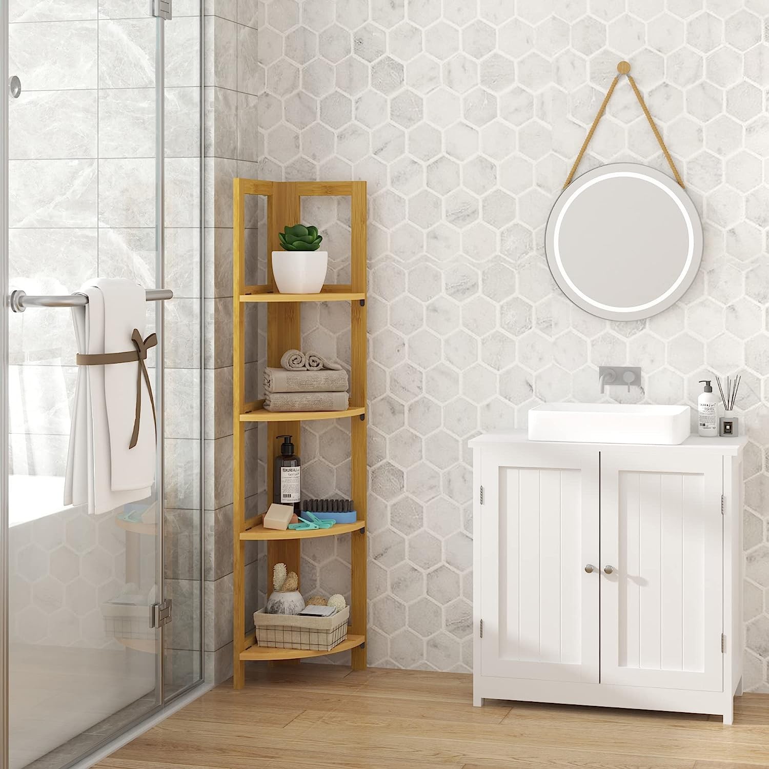 Sulankstoma bambukinė lentyna - Image 5