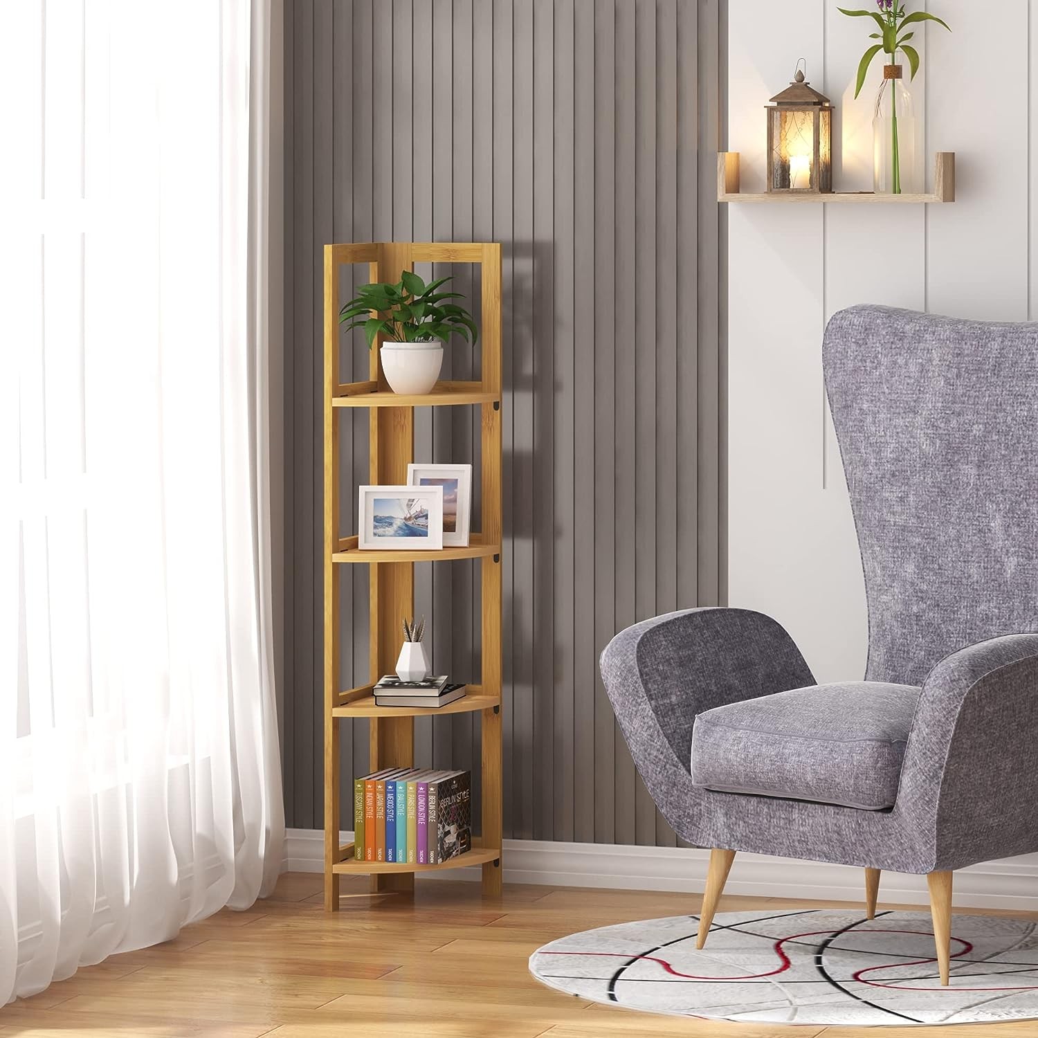 Sulankstoma bambukinė lentyna - Image 4