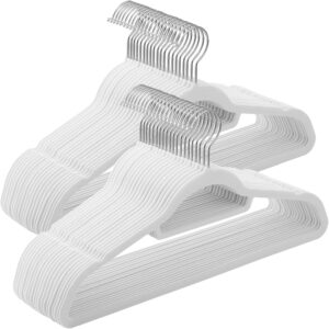 Velvetinės drabužių pakabos – 50 vnt.