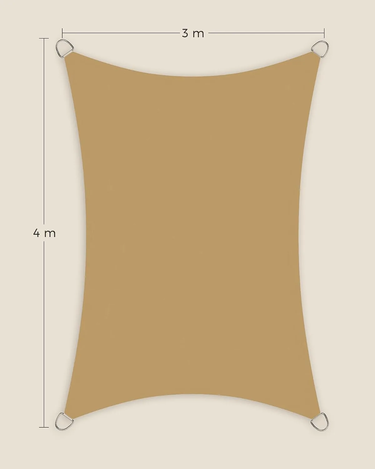 Stačiakampė pavėsio burė 300 × 400 cm - Image 4