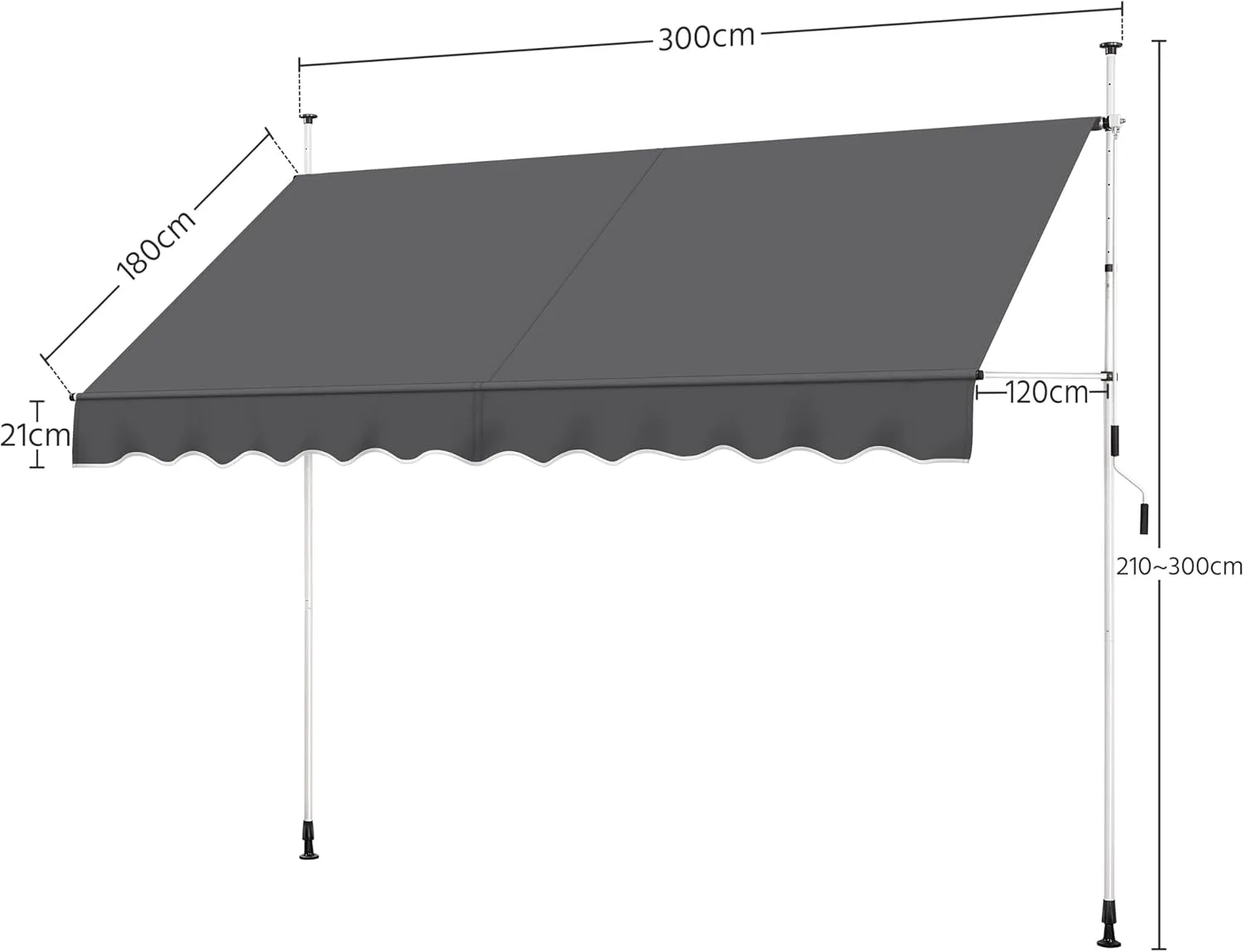Ištraukiama markizė be gręžimo 300cm - Image 2
