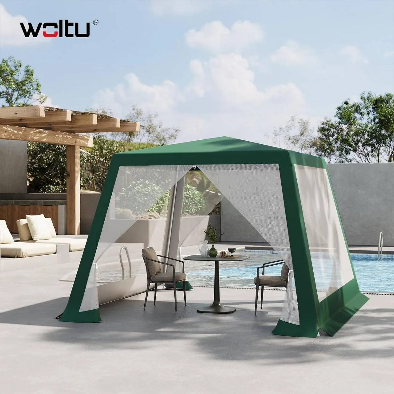 Sodo pavėsinė su tinkleliais nuo uodų 3 × 3 m - Image 2