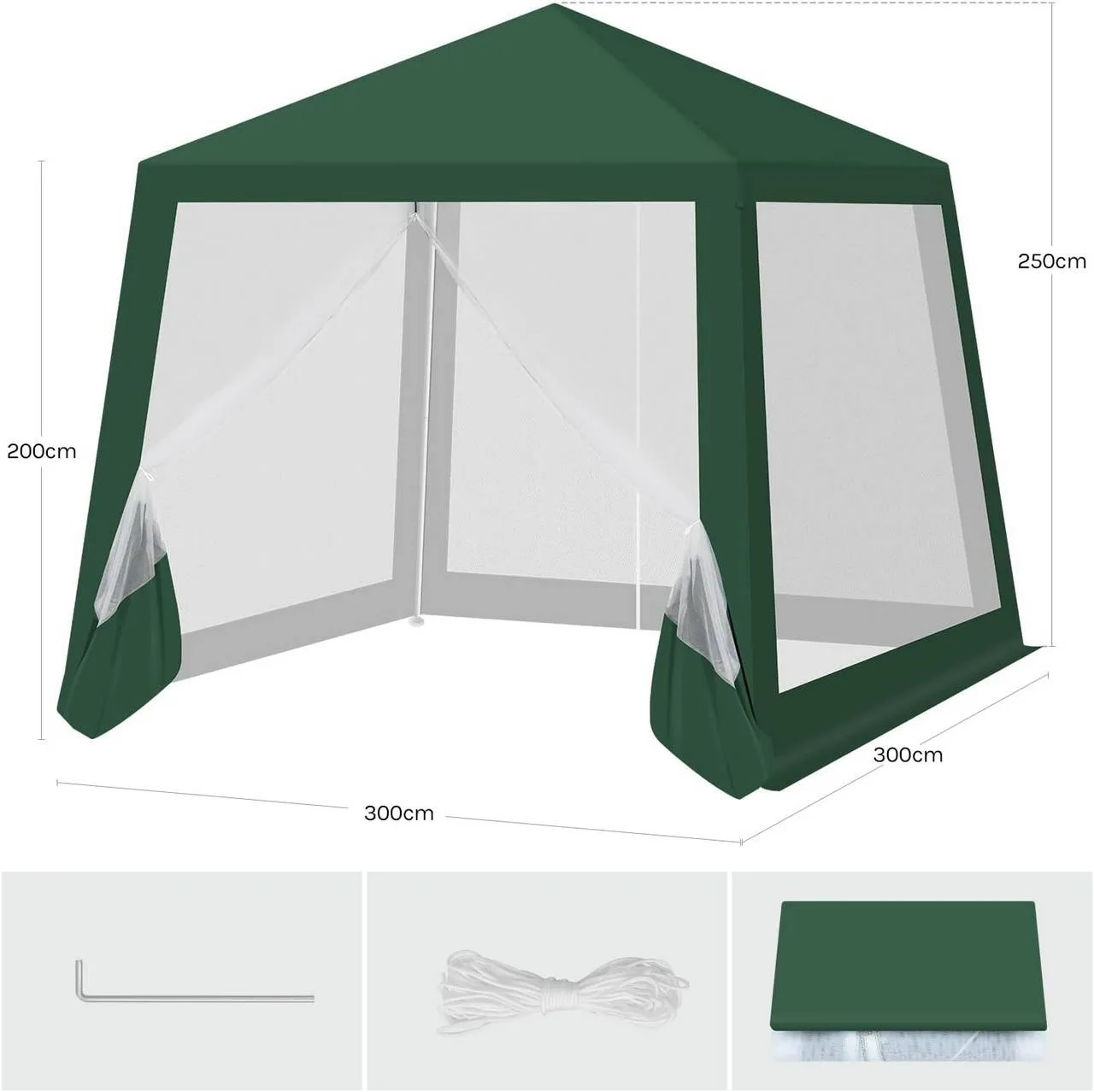 Sodo pavėsinė su tinkleliais nuo uodų 3 × 3 m - Image 3
