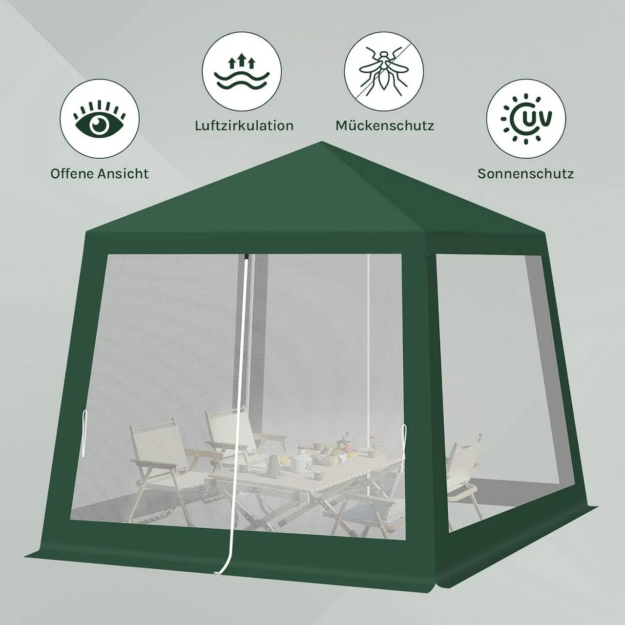 Sodo pavėsinė su tinkleliais nuo uodų 3 × 3 m - Image 4