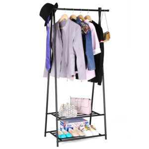 SONGMICS drabužių kabykla su lentynomis – 87,5 × 41 × 155 cm