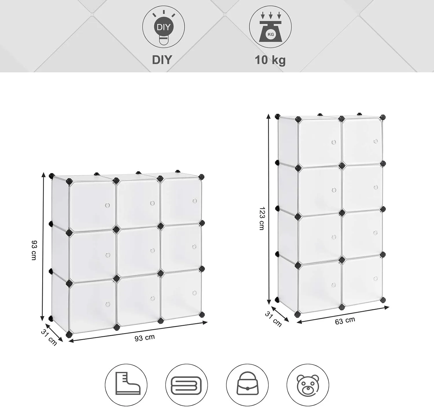 Modulinė spintelė su 9 uždarais skyriais - Image 3