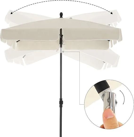 Stačiakampis balkono skėtis nuo saulės 200 × 125 cm - Image 5