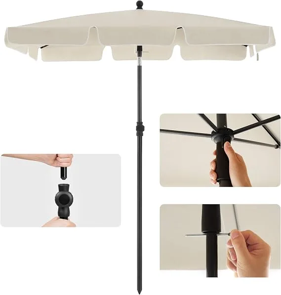 Stačiakampis balkono skėtis nuo saulės 200 × 125 cm - Image 7
